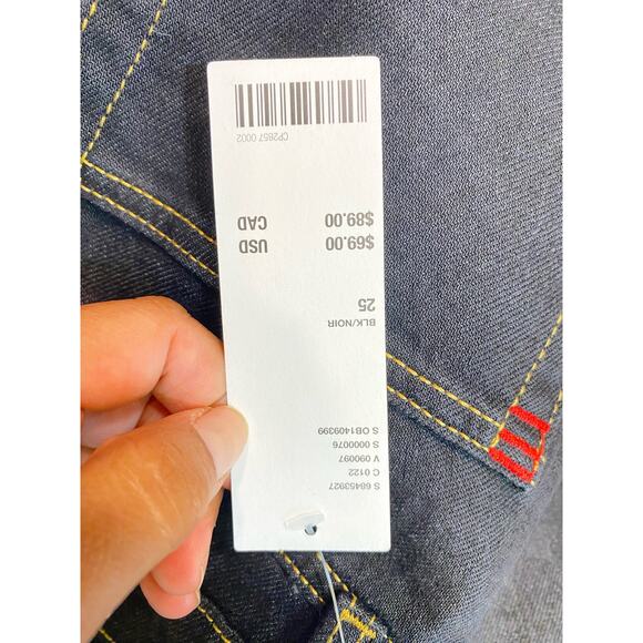 NWT Urban Outfitters 25us /90's Boot Cut Black Noir Color-Dark Blue  Flare - Picture 5 of 7